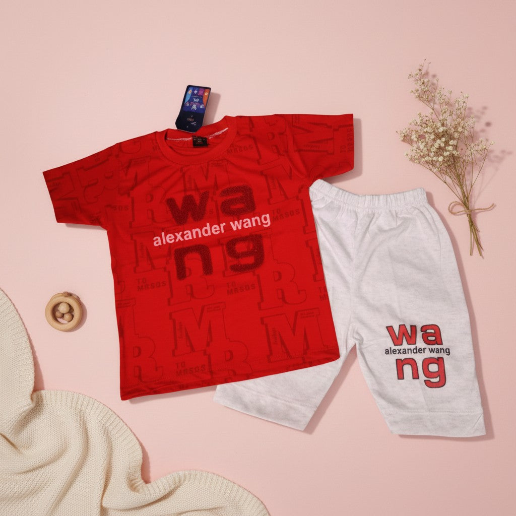 Alexander Wang Kids Printed T-Shirt & Shorts Set