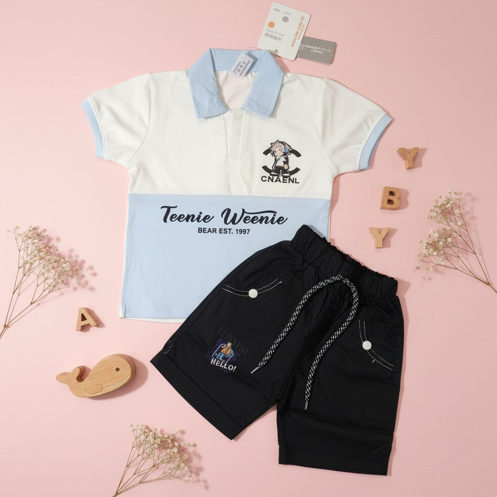 Teenie Weenie Bear Polo Shirt & Shorts Set