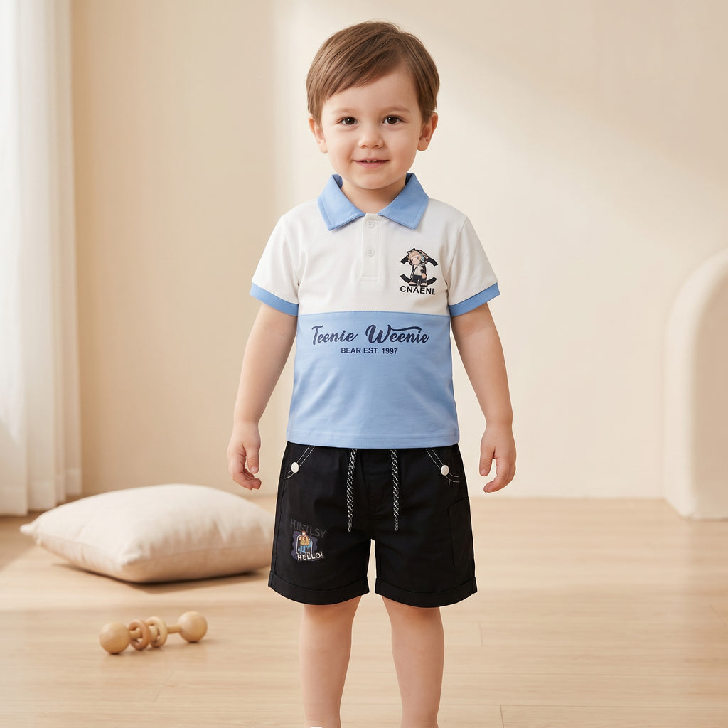 Teenie Weenie Bear Polo Shirt & Shorts Set
