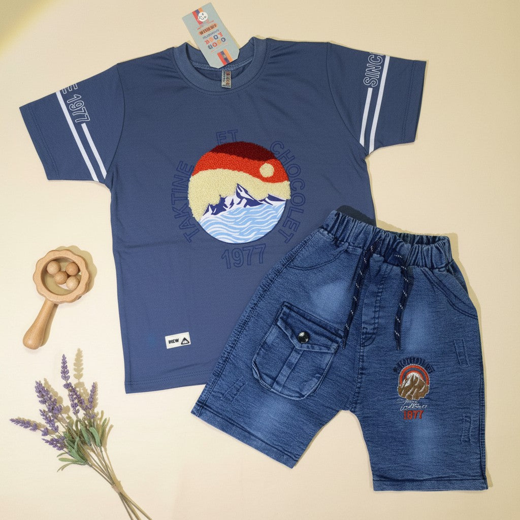Mountain Print Baby Boy Co-ord Set