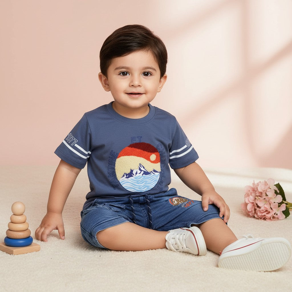 Mountain Print Baby Boy Co-ord Set