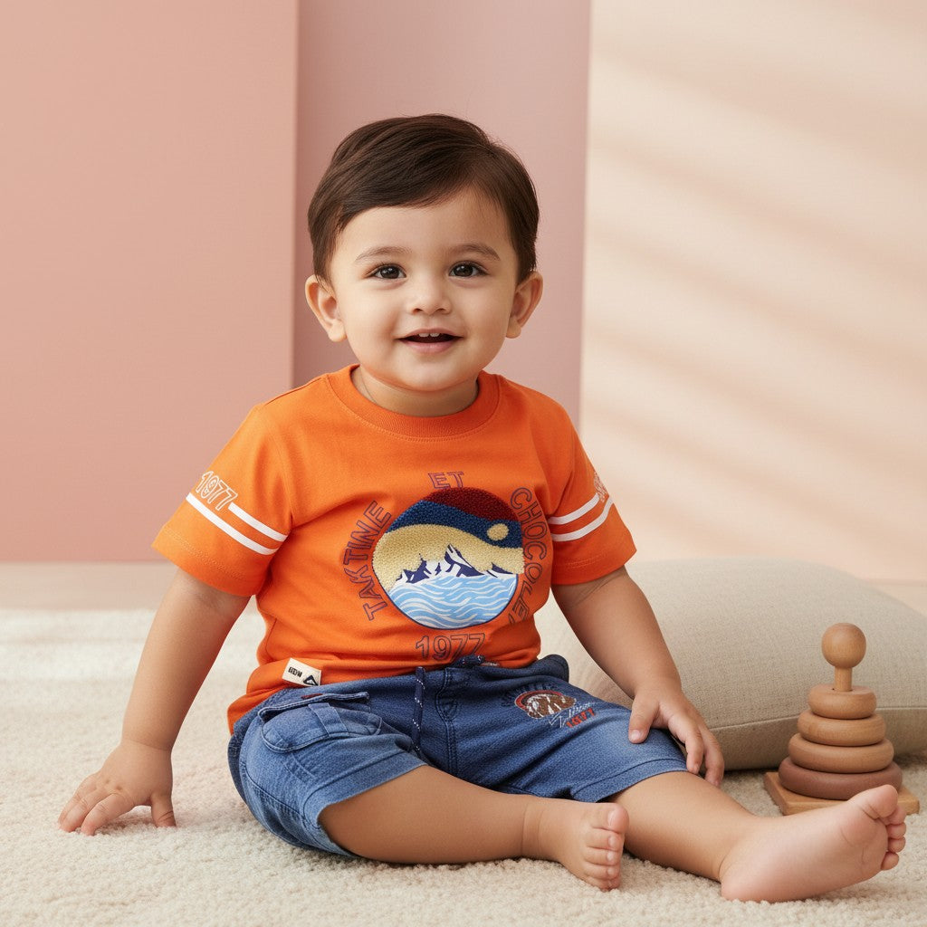 Mountain Print Baby Boy Co-ord Set