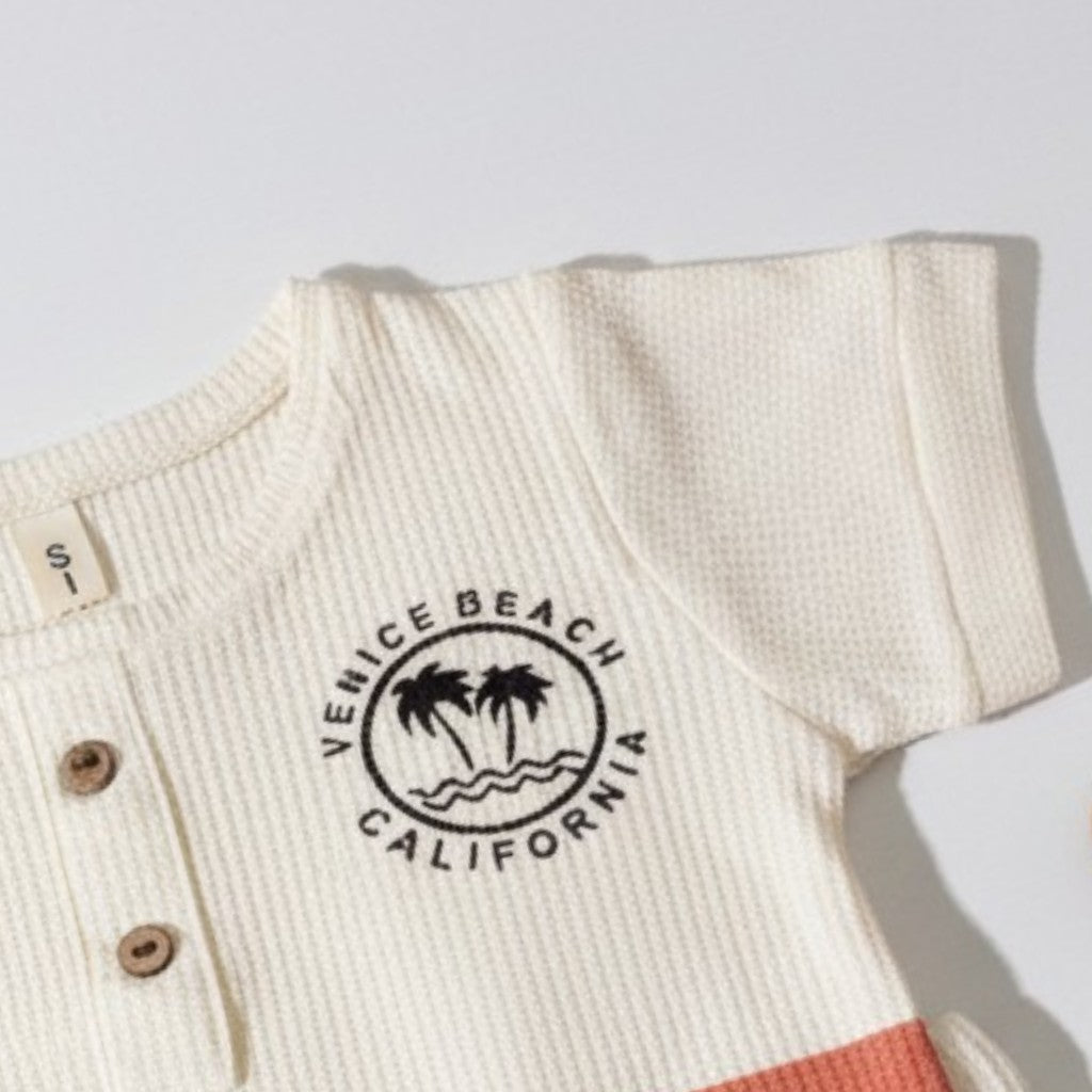 Nautic Holiday Venice Beach Striped Shirt & Shorts Set